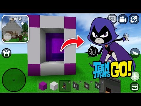 How to Make PORTAL to TEEN TITANS GO in MINI BLOCK CRAFT 3D