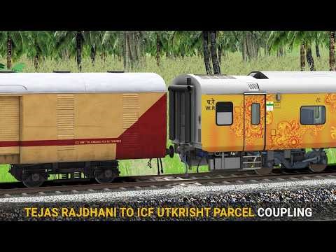 ICF Utkrisht Parcel Coupling on Tejas Rajdhani Express | Train Simulator | Rail Road Games