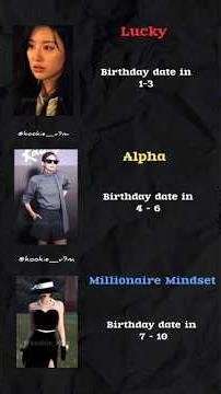 Birthday Date Personality Test 😱 | Are You Lucky, Alpha or Millionaire Mindset? 🔥#shortsfeed