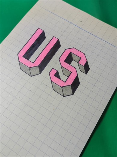 Easy 3D Letter Drawing Tutorial