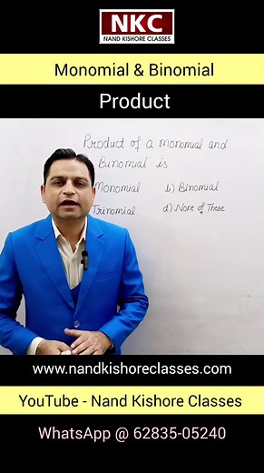 29K views · 366 reactions | Product of Monomial and Binomial? #polynomial #binomial #monomial #MULTIPLICATION | Maths Solutions by Nand Kishore | Facebook