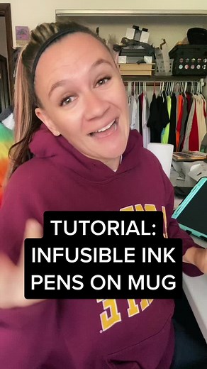 TUTORIAL FOR USING INFUSIBLE INK PENS ON MUGS #Cricut #cricutprojects #infusibleink #infusibleinkpen #cricutmug #cricuttutorials #tutorial