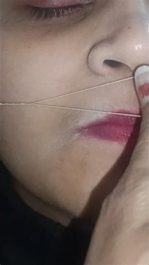 Upper Lips Hair Removal | Easy Threading Tutorial at Home