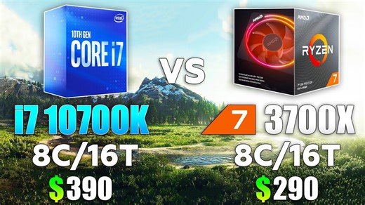Core i7 10700K vs Ryzen 7 3700X test in 10 games