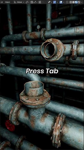 Connect pipes perfectly in Blender #blender3d #blendertutorial