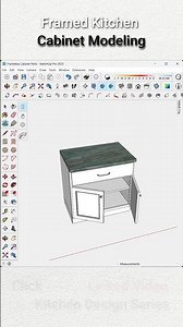 Framed Kitchen Cabinet Modelingn Pt. 1 #SketchUp #tutorial #kitchen #sketchup_core #shorts
