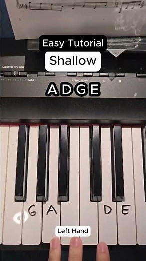 Shallow Piano Tutorial #pianomusic #pianotutorial #shallow