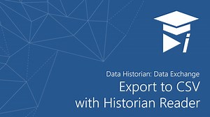 Export to CSV with Historian Reader