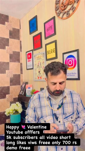 Jesmeen_gill9898 on Instagram: "Happy 💘 Valentine Youtube offfers 5k subscribers all video short long likes viws freee only 700 rs demo freee"