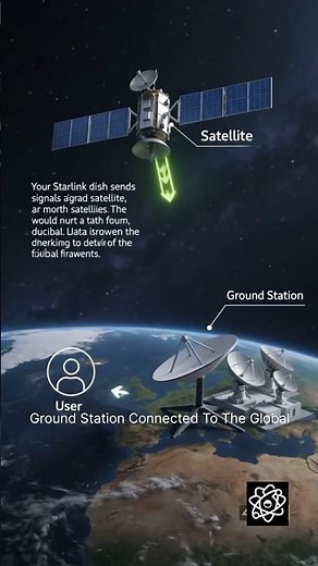 How Starlink internet works. ✨📡🛰️ #sciencefacts #knowledge #didyouknow #starlink #internet #wifi