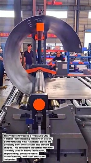 Hydraulic CNC 4-Roller Plate Bending Machine | Industrial Metal Forming Technology