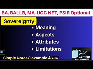 What is Sovereignty ? Meaning, Aspects, Attributes and Limitations