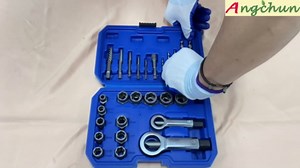 26PCS Screw Extractors - Nut Splitter Tool Cracker Set Bolt Extractor Tool Set with 3/8 Drive Impact Nut Bolt Removal Drill Bit Kit for Damaged Rusted Screws, Bolts, Nuts and Fittings