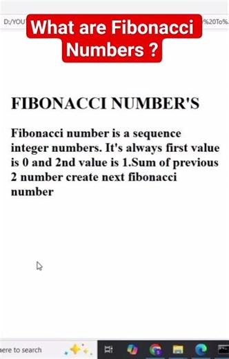 What are Fibonacci Numbers in JavaScript #shorts #coding #javascript #interview #programming #short