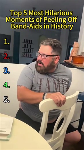 Top 5 Most Hilarious Moments of Peeling Off Band-Aids in History #funny