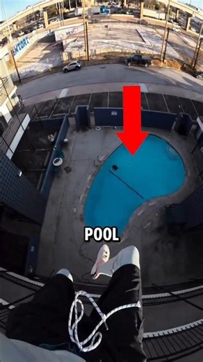 This Man Jump Into The “Solid” Pool… But It Wasn’t What It Looked Like 😳#shorts #viralvideo