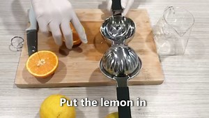 Extra Large Lemon Squeezer Stainless Steel- Ergonomic, Manual Non-Slip Grip Design - Effortless Pro- Large Manual Citrus Press Perfect for Juicer Juicing Oranges, Big Lemons & Limes