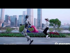 ENGINEAI SE01 humanoid robot Running