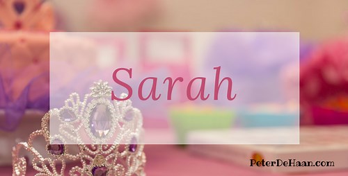 Sarah, Gives Birth When She's 90, from Women in the Bible