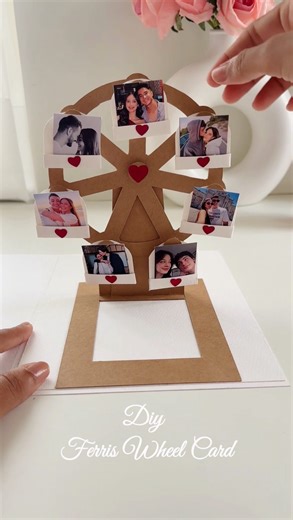 103K views · 988 reactions | Diy Ferris Wheel Chard  Watch the full step-by-step tutorial with measurements on my YouTube channel! Link in bio - don’t miss it Follow-@gayatriscrafts_kids #FerrisWheelCard #DIYFerrisWheelCard #InteractiveCard #HandmadeCard MemoryCard #CardForLovedOne #RomanticDIYCard #AnniversaryCardIdea #PhotoCardIdea #Gayatriscrafts #CraftWithLove #DIYGiftIdea #PaperCraftMagic #MadeWithHeart #CardMakingLove #DIYInspo | Gayatriscrafts | Facebook