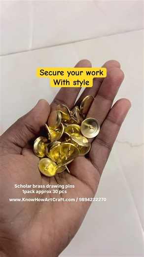 Scholar brass drawing pins strong and durable for projects