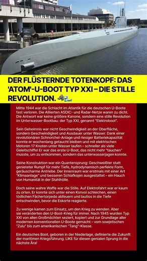 DER FLÜSTERNDE TOTENKOPF: DAS 'ATOM'-U-BOOT TYP XXI – DIE STILLE REVOLUTION. 🐺🌊 #history #ww2