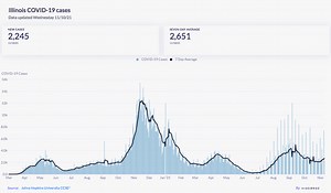 Illinois coronavirus graphs: Daily data updates on COVID-19 cases, deaths and tests