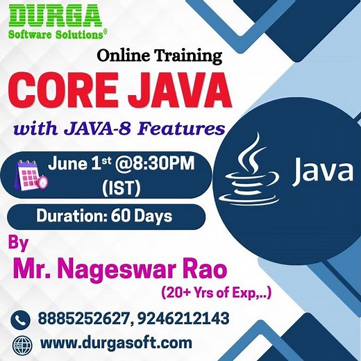 CORE JAVA with JAVA-8 Features Online Training @ DURGASOFT #durgasoftware #durgasoft #shorts #java