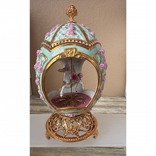 Franklin Mint House of Fabergé Carousel Horse Musical Egg 7" - No Box or COA - Etsy