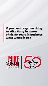 50 Years of Impact. A Legacy of Growth. “You changed my life.” “Thank you for the impact.” “I wouldn’t be the agent I am today without Mike Ferry.” For five decades, Mike Ferry has been more than a coach — he’s been a mentor, a leader, and a life-changer for tens of thousands of real estate professionals around the world. From humble beginnings selling cassette tapes out of his car… To building the most powerful real estate coaching system in the industry. Mike and Sabrina Ferry have changed liv