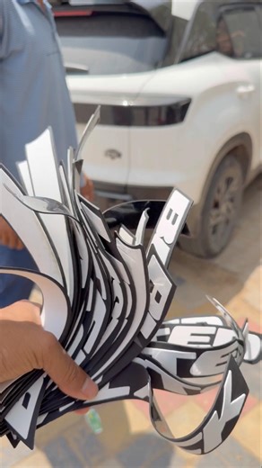 Car Tyre 🛞 Sticker install in Creta #carlover #modificition #caraccessories #cartyresticker