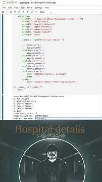 “Build a Hospital Management System in Python 🏥 | Beginner Project”