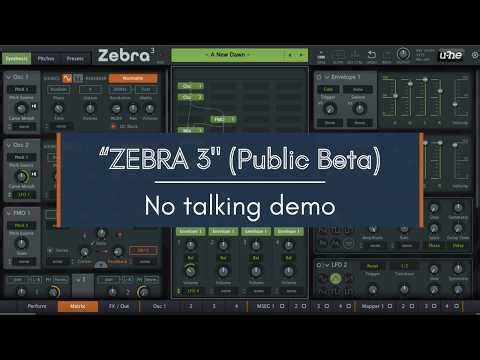 ZEBRA 3 by u-he (Public Beta Version) - No talking demo