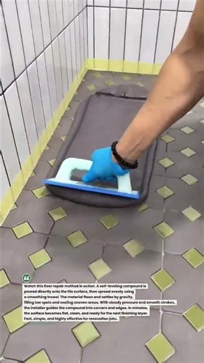 Pro Floor Self Leveling Trick Fast #flooring #tilework #construction