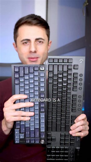 Ryan Kennedy on Instagram: "I Wasn’t Expecting That - Compact vs Full Size Keyboard | Logitech G915 vs Corsair K95. @logitechg is lovely, because it lets me strafe much easier (shorter travel time), but the @corsair K95 and the @asusrog Falchion are much faster with higher polling rates and take up less space. I do miss the F keys and the number pad though."