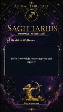 Sagittarius Horoscope Today – August 26, 2026 | Love, Career & Lucky Guidance | Astral Forecast #Sho
