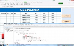 VBA公式Split函数用法，根据指定的字符差分字符串的公式
