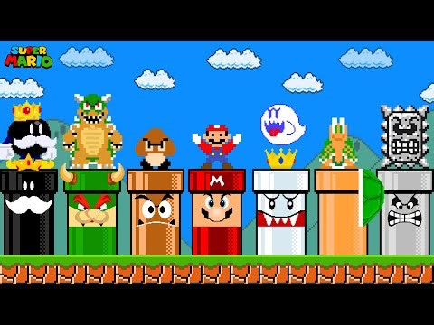 Super Mario Bros., but There Are MORE Custom Pipes for All Bosses!