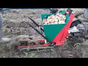 hand garlic planter connected with 2 wheel tractor MTZ-09