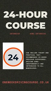  Ready to take the wheel?  Our 24-Hour Intensive/Semi-Intensive...