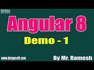 Angular 8 tutorial || Demo - 1 || by Mr. Ramesh On 23-12-2019