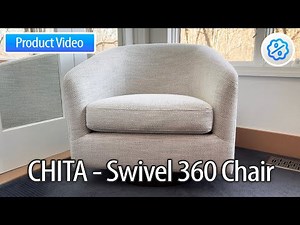 CHITA Swivel 360° Accent Armchair - Round Barrel Chair with Performance Fabric - Product Review