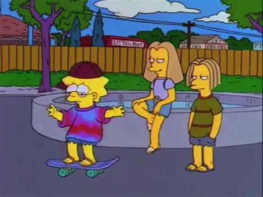 Lisa Skateboarding