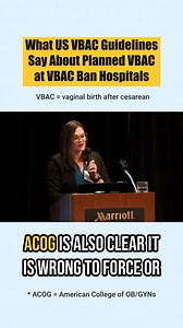 What do US VBAC guidelines say about planned VBAC at VBAC ban...
