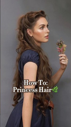 PRINCESS HAIR Tutorial🌿 Easy Fairytale Half-Up Style #RenFaire