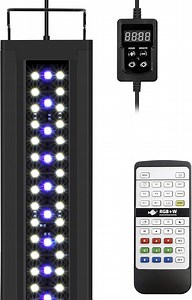 NICREW RGB+W Aquarium LED Beleuchtung, anpassbare 24/7 Modus Aquarium Lampe mit Timer, für Pflanzenwuchs und Süßwasser-Becken, mehrere Wettermodus, 120-150 cm, 39W