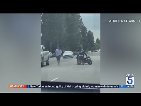 Road rage fight breaks out in Granda Hills