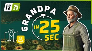 Farming Simulator 25 will feature an ensemble of characters you can talk to. Grandpa Walter is one of them. He will hand over the farm to you and share some wisdom in addition to stories about his farm and family. | Farming Simulator