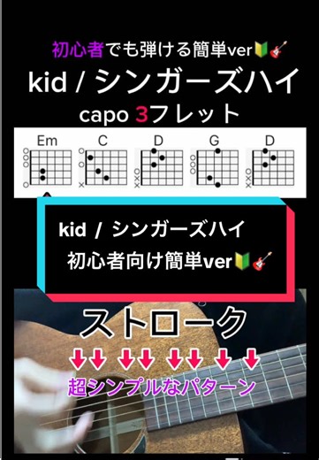 初心者向けギター解説：簡単ストローク法