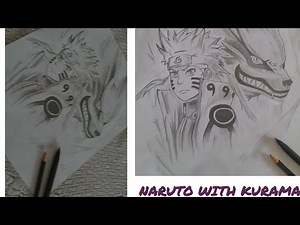 How to draw naruto with nine tailed fox | sketch tutorial | Naruto anime | @Dixita's Sketch
